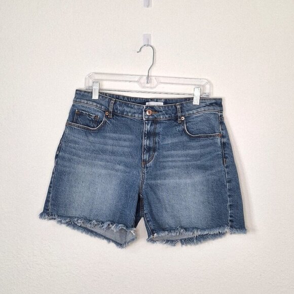LOFT Pants - Ann Taylor Loft Bermuda Denim Shorts Sz 29 Frayed Cowgirl Western Rodeo